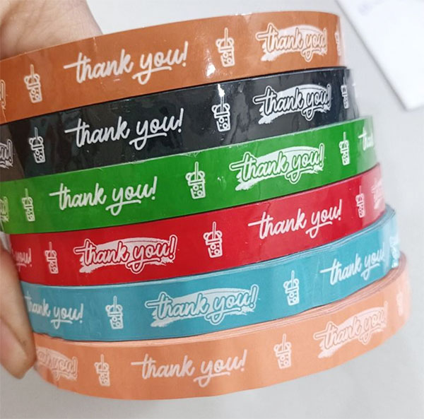 chọn màu băng keo in cho tiệm trà sữa như thế nào