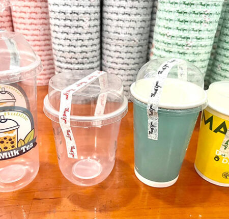 chọn màu băng keo in cho tiệm trà sữa